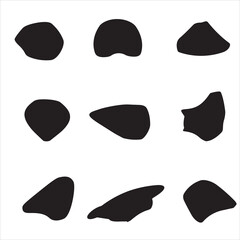 9 Modern Liquid Irregular Blob Shape Stock Vector, Stock Photos  Vectors Shapes Images, Pictures, Photos - Shapes Photographs ,Set Of Random Shapes Organic Abstract Black Blobs Blob Mask Shapes