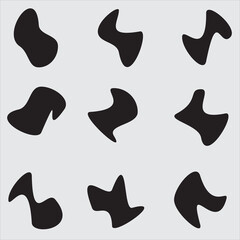 9 Modern Liquid Irregular Blob Shape Stock Vector, Stock Photos  Vectors Shapes Images, Pictures, Photos - Shapes Photographs ,Set Of Random Shapes Organic Abstract Black Blobs Blob Mask Shapes