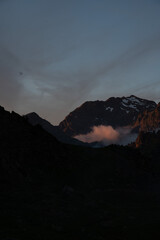 sunset in the mountains