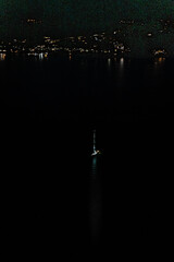 sailboat at night