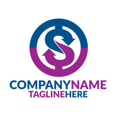 Fototapeta premium Nice logo with arrows and the letter s free download