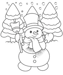 Christmas coloring page for kids