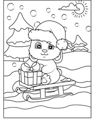 Christmas coloring page for kids