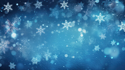 Fototapeta na wymiar Blue and Azure Winter Wonderland Background