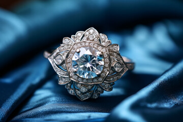 Close up of a stunning engagement ring