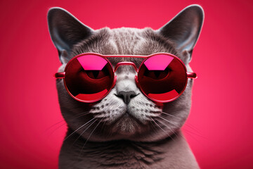 Cat Wearing Sunglasses