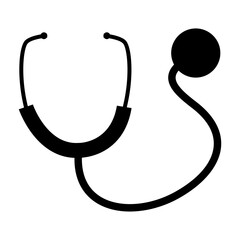 Vector stethoscope Silhouette