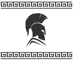 Spartan military helmet icon vector ilustration.