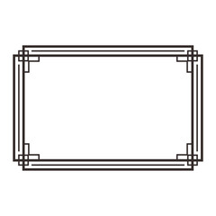 rectangular calligraphic frames set