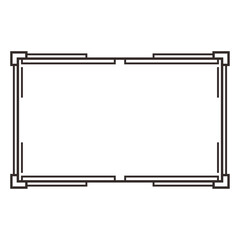 rectangular calligraphic frames set