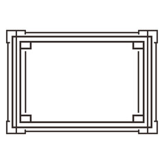 rectangular calligraphic frames set