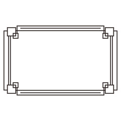 rectangular calligraphic frames set