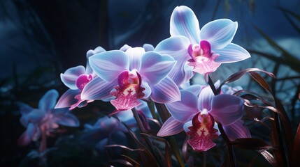 A breathtaking Aurora Orchid in its full glory, detailed and lifelike in