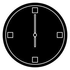 flat clock watch Silhouette