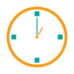 flat clock watch vector 