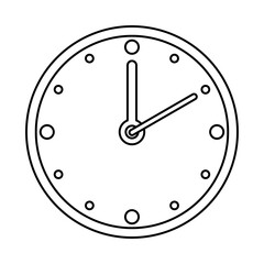 flat clock watch outline