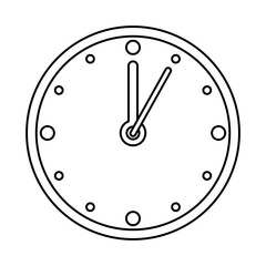 flat clock watch outline