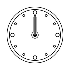 flat clock watch outline