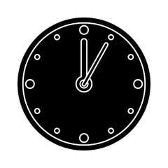 flat clock watch Silhouette
