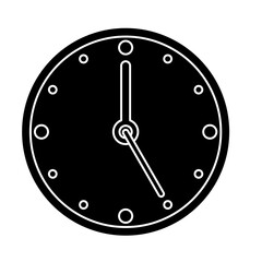 flat clock watch Silhouette