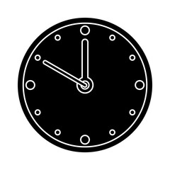 flat clock watch Silhouette