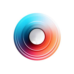 Futuristic modern circle icon design, transparent background, Generative AI