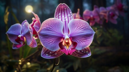 A breathtaking Aurora Orchid in its full glory, detailed and lifelike in