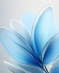 Abstract background with glass petals by Generative AI