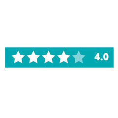 4.0 Rating Star on a Transparent Background