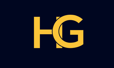 GH, HG Alphabet Letters Logo Monogram