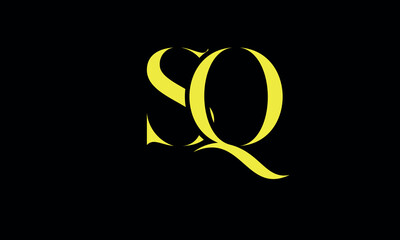 SQ logo design vector template