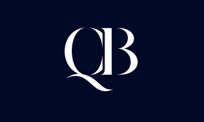 Initial Letter QB Logo Design Monogram Creative