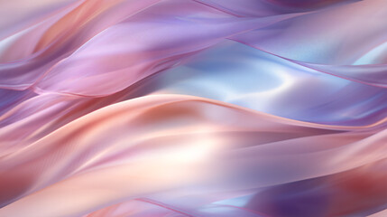 Fototapeta premium A lustrous, aqua and snowy textile with interlocking ridges irradiated by sunlight.
