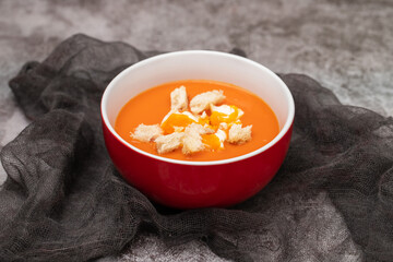 Traditional spanish salmorejo.