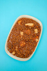 lentils at Spanish style lentejas a la riojana