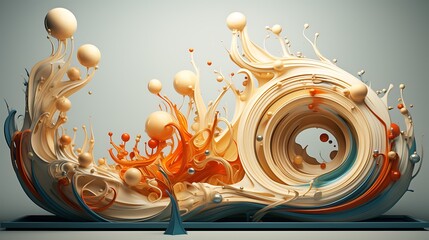 3D abstract art background wallpaper