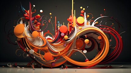 3D abstract art background wallpaper