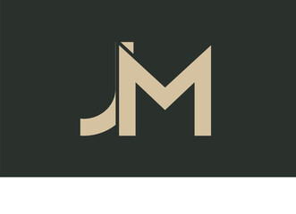 letter M with J, JM logo design

