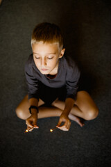 child playing with a ball