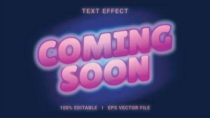 Obraz premium Modern editable coming soon text effect 3d text effect