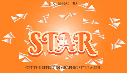Star Text Effect 3D -Get the effect graphic in style menu