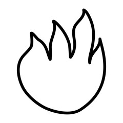 Fire Vector Icon Lines 