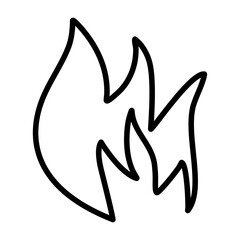 Fire Vector Icon Lines 