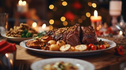  Christmas Beef Dinner with AI Generated Pride