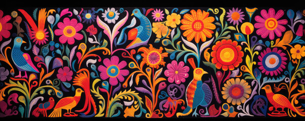 hispanic textile pattern.