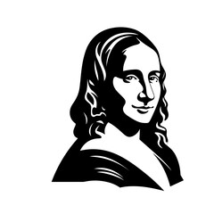 mona lisa silhouette svg
