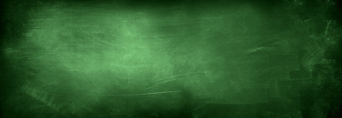 Chalk rubbed out on green chalkboard background - obrazy, fototapety, plakaty