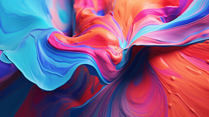 Fototapeta na wymiar Artistic illustration rainbow oil marbled paint, background wallpaper illustration
