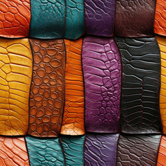 Seamless embossed leather snake skin texture