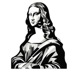 monalisa geometeic shapes vector design svg